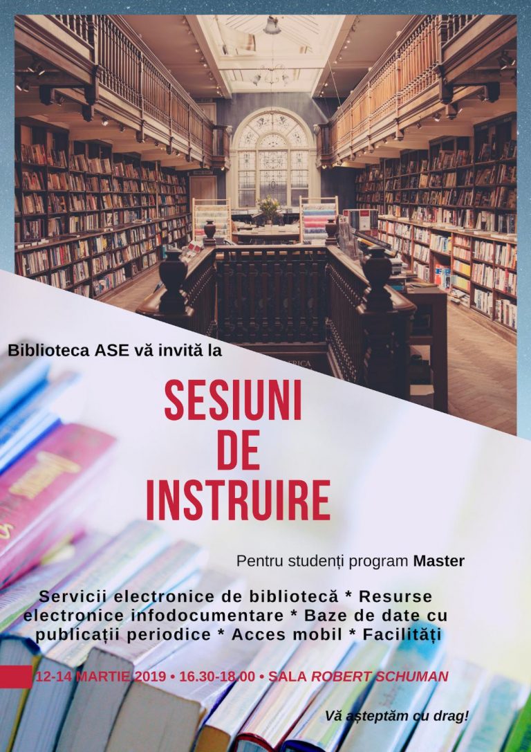Sesiuni de instruire destinate studenților de la programele de studii Master
